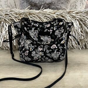 Vera Bradley Black and White Floral Satchel